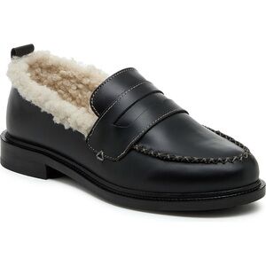 Kelsi Dagger Brooklyn  Lens Faux Shearling Lined Loafer